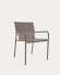 Καρέκλα εξωτερικού χώρου Zaltana, αλουμίνιο σε βαμμένο καφέ ματ φινίρισμα