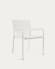 Zaltana outdoor chair in aluminium with a matte white painted finish