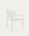 Sedia da esterno Zaltana in alluminio verniciato bianco opaco