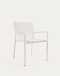 Cadira d'exterior Zaltana d'alumini amb acabat pintat blanc mat