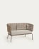 Nadin 2 seater sofa in beige cord with galvanised steel legs, 135 cm
