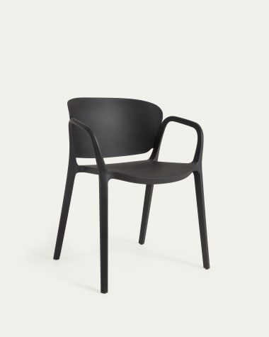 Ania stackable black garden chair