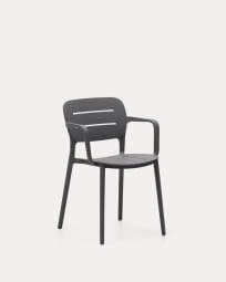 Morella garden chair in grey plastic