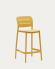 Morella outdoor stool in mustard plastic, 65 cm in height