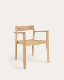 Krzesło ogrodowe sztaplowane Victoire z litego drewna tekowego