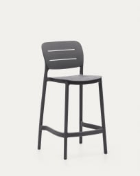 Morella stackable outdoor stool in grey, 75 cm