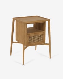 Mueble de baño Uliana de madera maciza de teca 65 x 80 cm