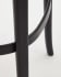 Romane beechwood stool with a black finish, ash wood veneer and ratan seat height 75 cm