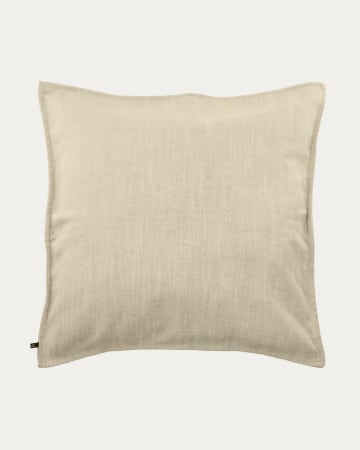 Housse de coussin Blok en lin blanc 60 x 60 cm