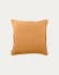Blok cushion cover in mustard linen, 45 x 45 cm