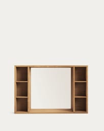 Kenta medicine cabinet with mirror in solid teak, 100 x 65 cm