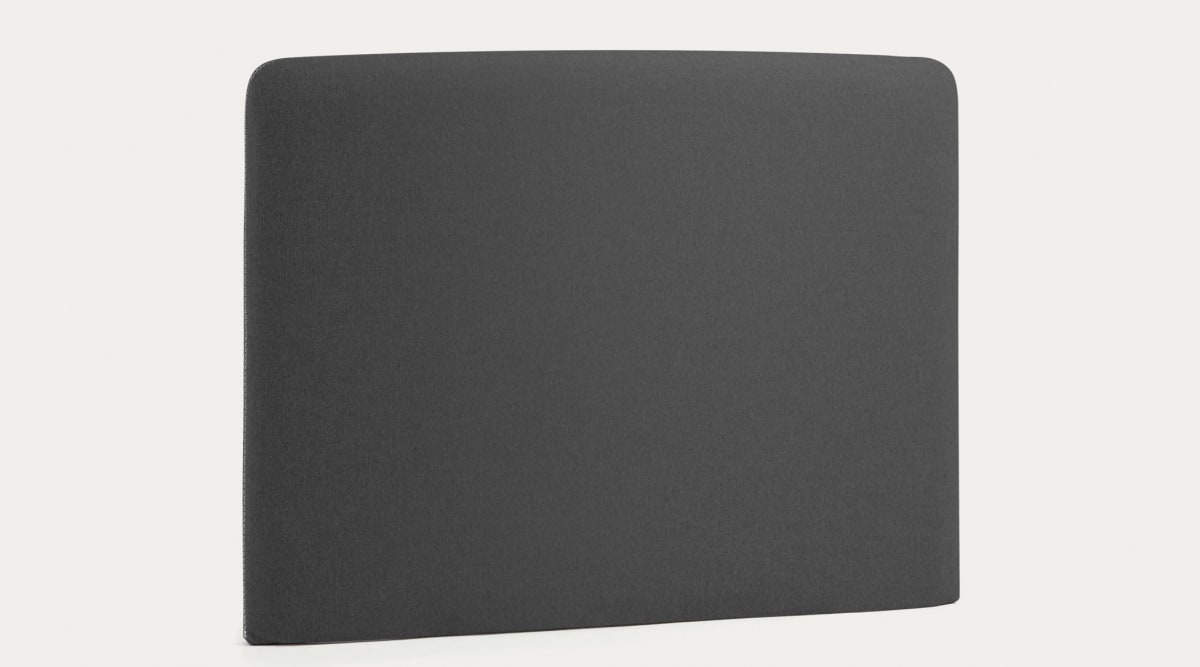 Cabecero desenfundable Dyla negro para cama de 90 cm