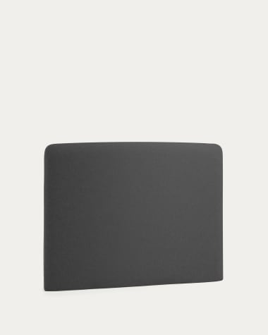Cabeceira de capa removível Dyla preto para cama de 90 cm