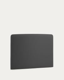 Tête de lit déhoussable Dyla noire pour lit de 90 cm