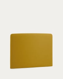 Tête de lit déhoussable Dyla jaune moutarde pour lit de 90 cm