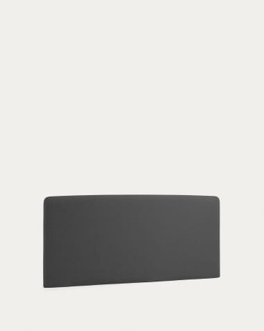 Testiera Dyla nera sfoderabile per letto da 150 cm