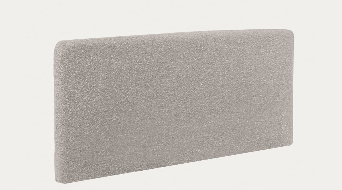 Testiera sfoderabile Dyla in shearling grigio chiaro per letto da 160 cm