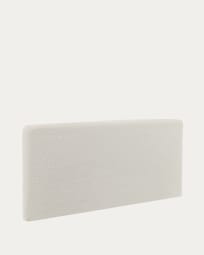 Tête de lit déhoussable Dyla en bouclette blanche pour lit de 160 cm