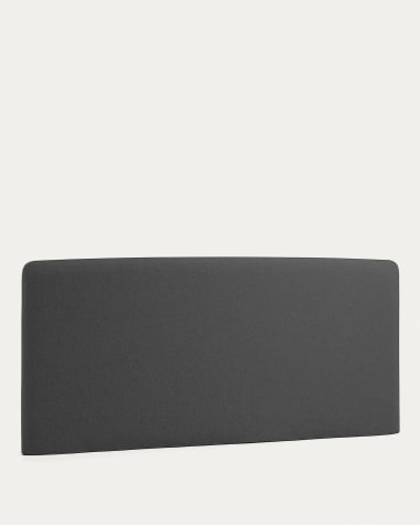 Cabeceira de capa removível Dyla preto para cama de 160 cm