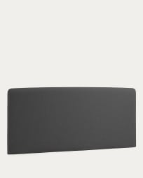 Tête de lit déhoussable Dyla noire pour lit de 160 cm