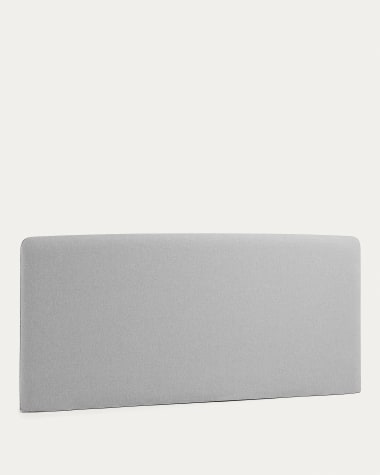 Dyla headboard with removable cover in grey, for 160 cm beds