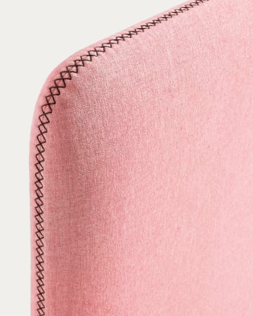 Funda capçal Dyla rosa per a llit de 90 cm