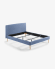 딜라 스페인 직수입 커버분리형 패브릭 침대프레임(몽셀블루) 킹사이즈 160x200cm