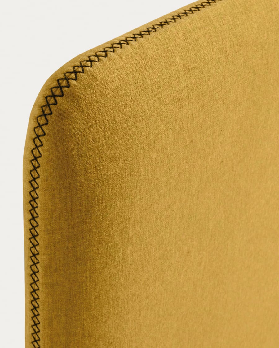Cama desenfundable Dyla beige patas de madera maciza de haya para colchón  de 150 x 190 cm