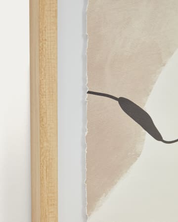 Cuadro abstracto Torroella blanco, marrón y gris 60 x 90 cm