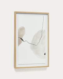 Torroella abstraktes Bild weiß, braun und grau 60 x 90 cm