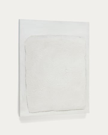 Lienzo abstracto Rodes blanco 80 x 100 cm