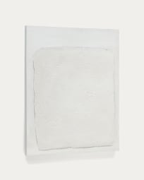 Tableau abstrait Rodes blanc 80 x 100 cm