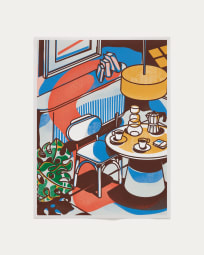 Paula multicoloured dining room print, 42 x 56 cm