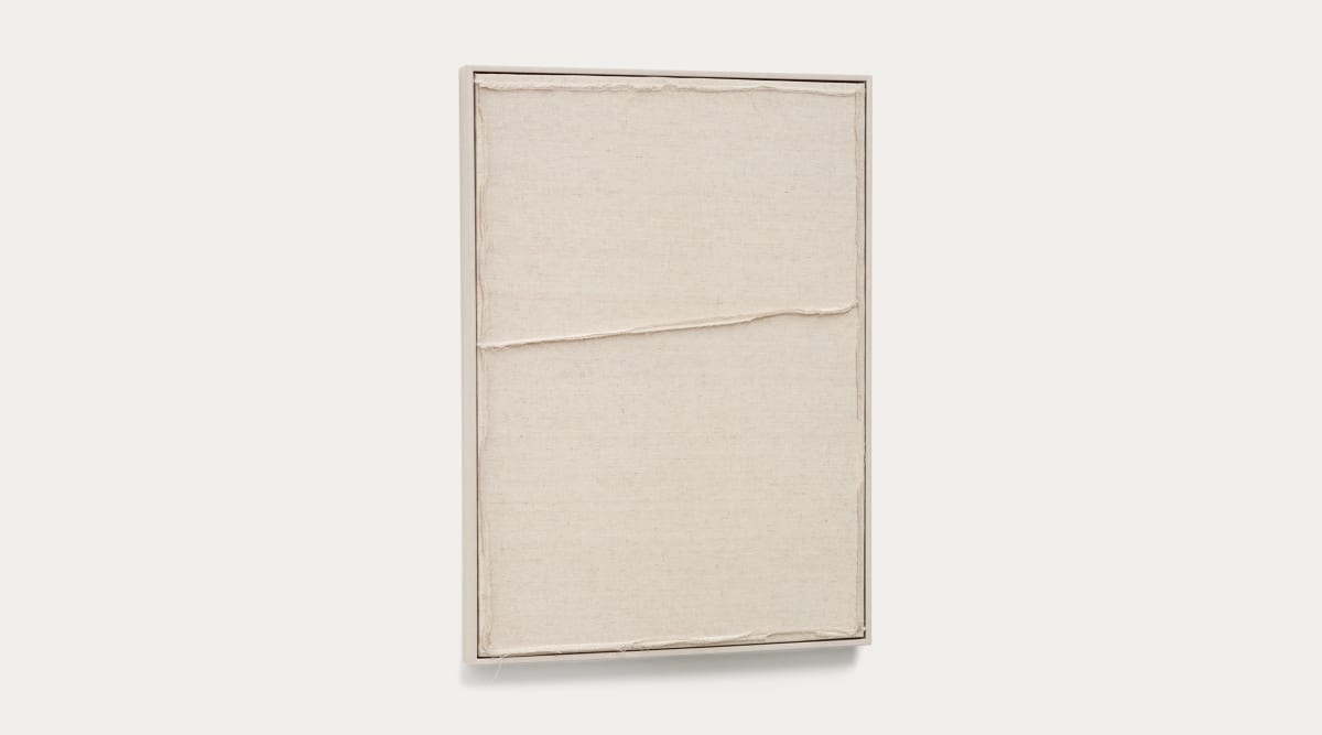 Cadre Maha blanc avec ligne horizontale 52 x 72 cm | Kave Home®