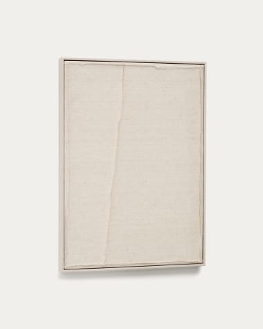 Biały obraz Maha z pionową linią 52 x 72 cm