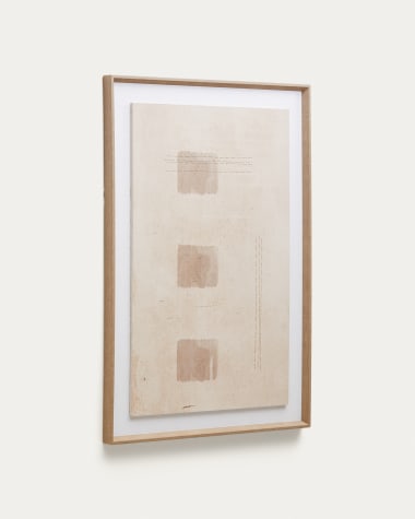 Quadre Sormina amb 3 quadrats marró 60 x 90 cm