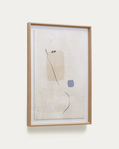 Quadre abstracte Sormi beix 50 x 70 cm