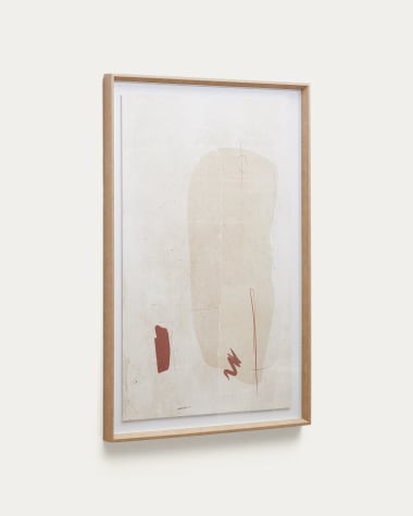 Abstrakcyjny obraz Sormi w kolorze beżowym 60 x 90 cm