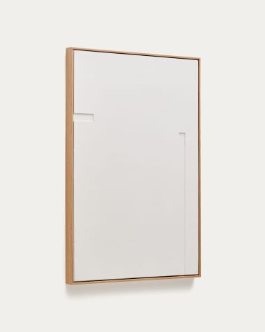 Obraz Sefri z prostymi kształtami geometrycznymi, biały, 60 x 90 cm