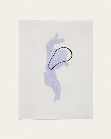 Foglio Inca di carta bianca e blu 42 x 56 cm