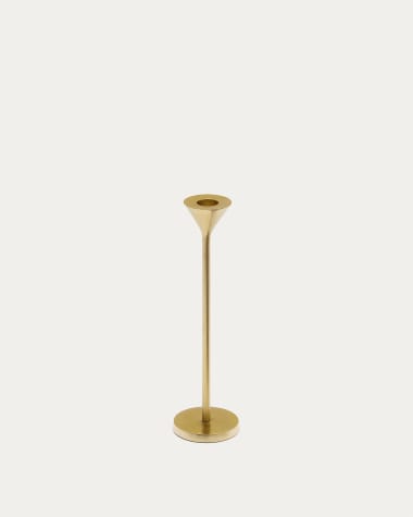 Morgana small gold metal candle holder