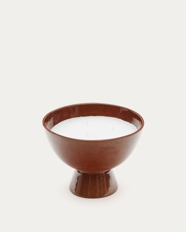 Świeca ceramiczna Sapira w kolorze brązowym Ø 20 cm