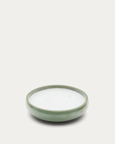 Sapira Ceramic Candle in Green Ø 21 cm