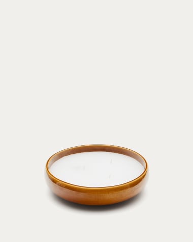 Candela Sapira in ceramica arancione Ø 21 cm