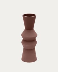 Peratallada ceramic vase in brown, 42 cm