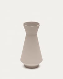 Vase Monells en céramique beige 38 cm