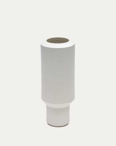 Estartit large ceramic vase in white, 39 cm