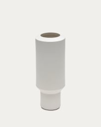 Estartit large ceramic vase in white, 39 cm