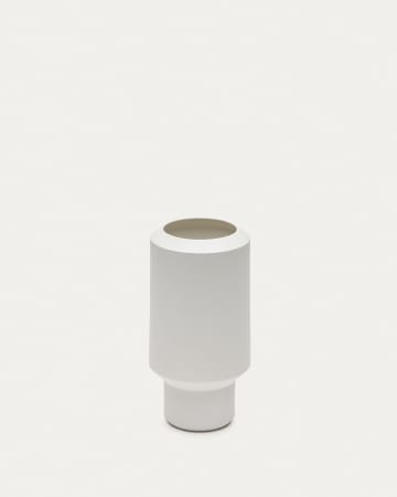 Vaso piccolo Estartit in ceramica bianca 27,5 cm