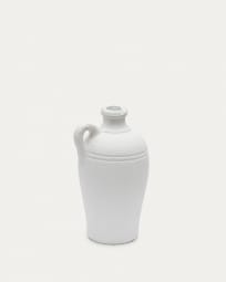 Vase Palafrugell en terre cuite finition blanche 36,5 cm
